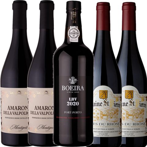 Julekassen med en gratis flaske portvin